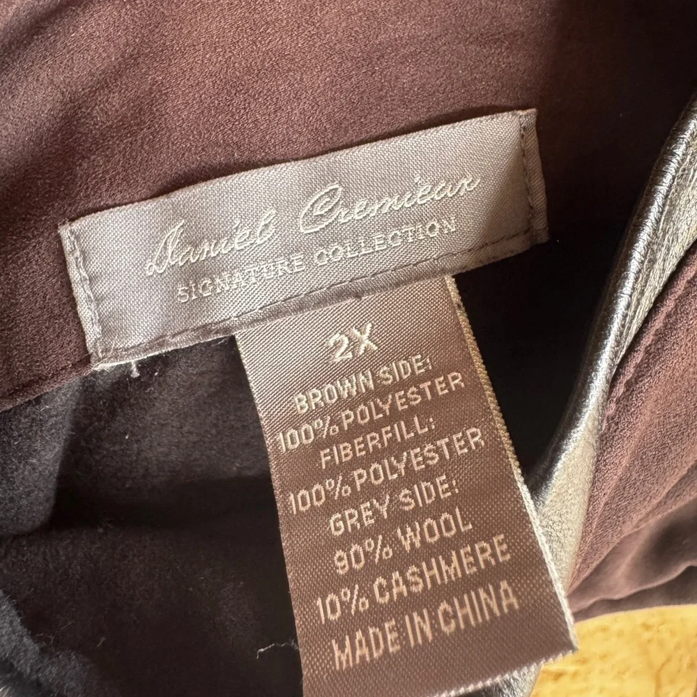 Daniel Cremieux Signature Collection Brown Wool Cashmere Reversible Vest Sz XXL